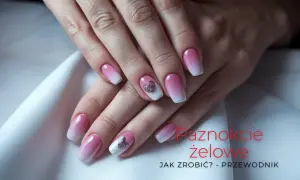 Paznokcie żelowe w stylu ombre z brokatowymi serduszkami. Dowiedz się, jak zrobić paznokcie żelowe krok po kroku.