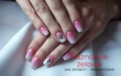 Paznokcie żelowe w stylu ombre z brokatowymi serduszkami. Dowiedz się, jak zrobić paznokcie żelowe krok po kroku.